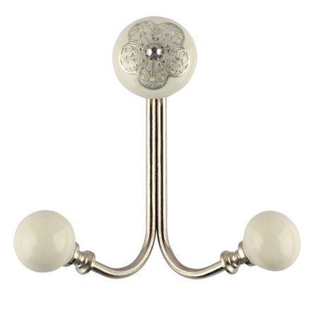 Cream Strewn Flat Wired Hooks Online